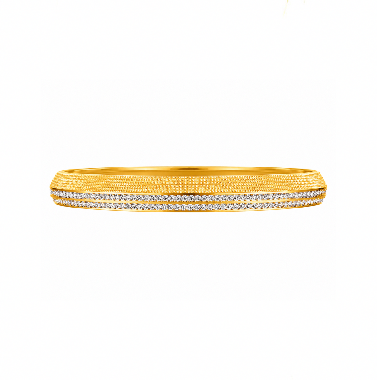 Luxe Polka Texture Kada – 1gm Plated