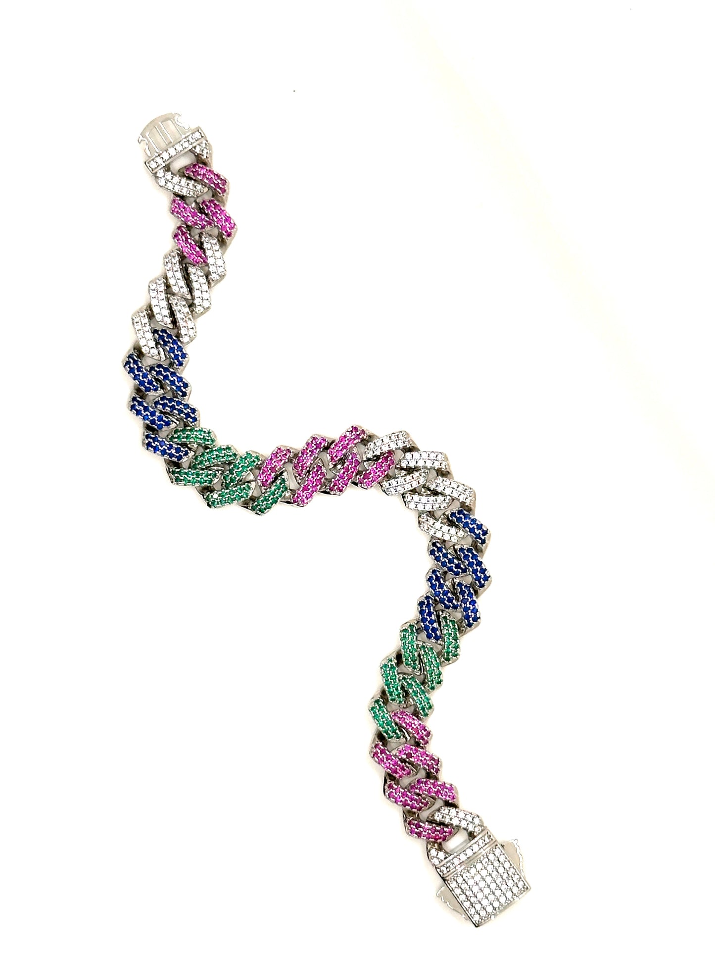 Rainbow Luxe Cuban Bracelet