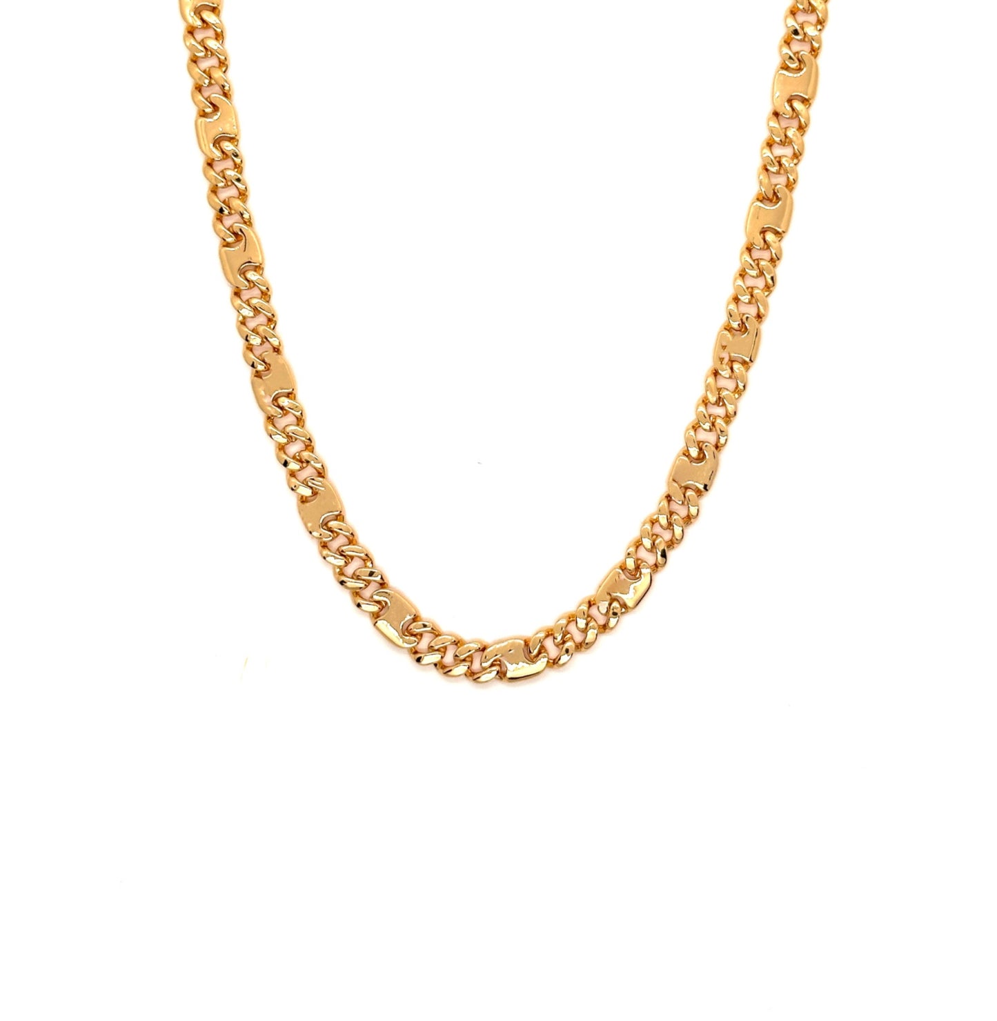 Aureate Enigma Bracelet + Figaro Cuban Chain Bundle