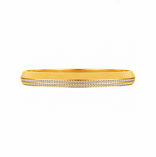 Luxe Polka Texture Kada – 1gm Plated