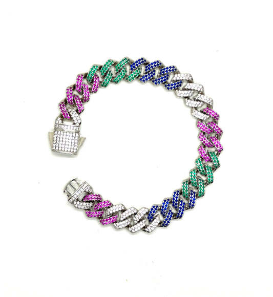 Rainbow Luxe Cuban Bracelet