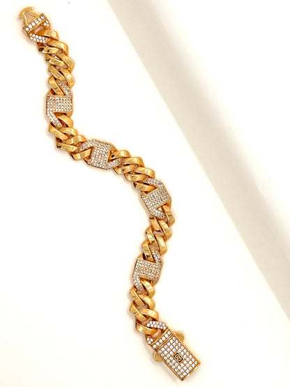 Regal Radiance Cuban Link Bracelet
