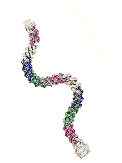 Rainbow Luxe Cuban Bracelet