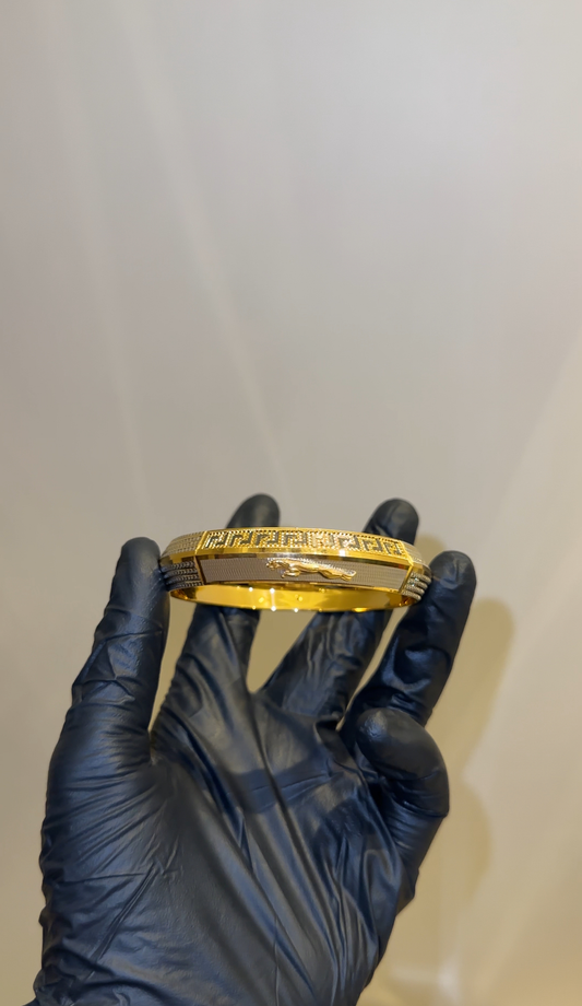 Bold Greek Key Kada – 1gm Plated
