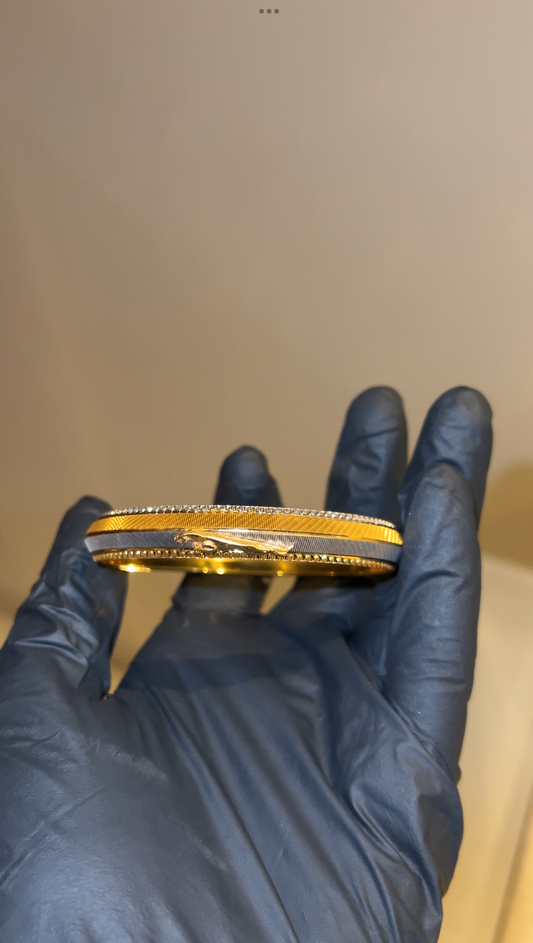 Dual-Tone Edge Kada – 1gm Plated
