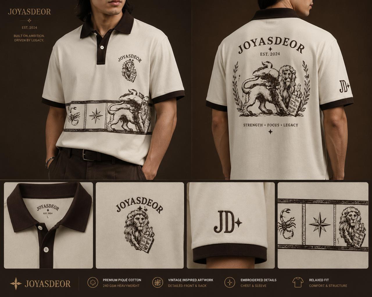 The Crest Polo — Cream