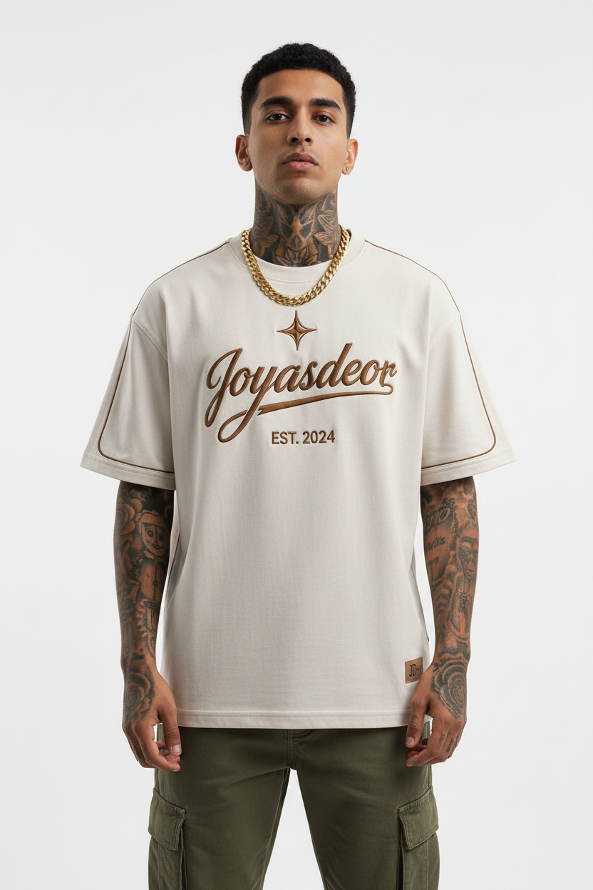 The Star Tee — Front, Tattooed Model