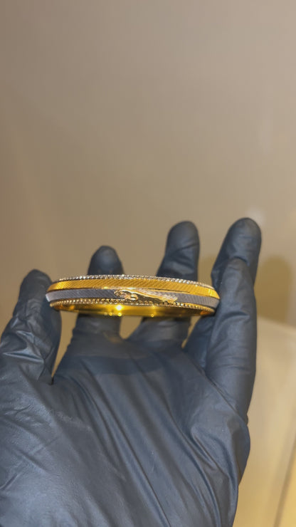 Dual-Tone Edge Kada – 1gm Plated